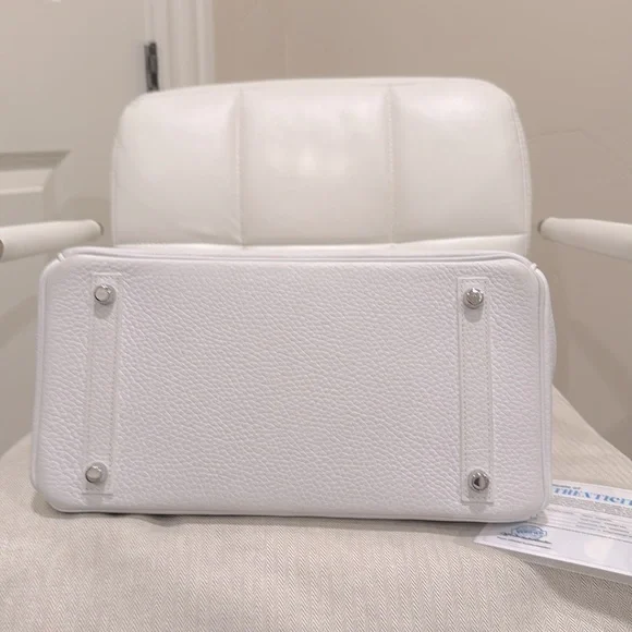 ❌SOLD❌HERMES SNOW WHITE BIRKIN 30 Pladium hardware full kit, pristine condition - Picture 4 of 8